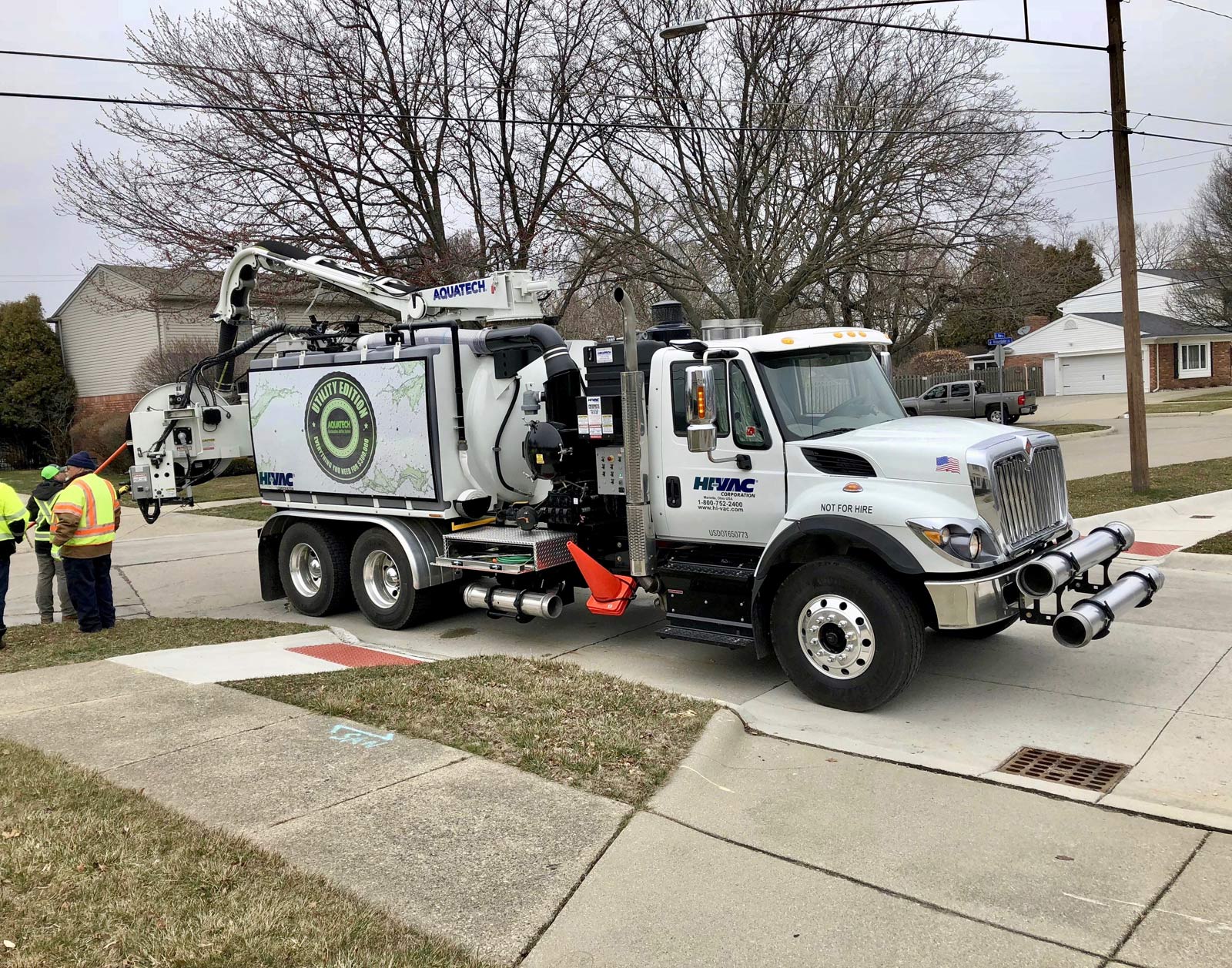 Action Shot of Utility Edition Combo Jet/Vac Sewer Cleaner
